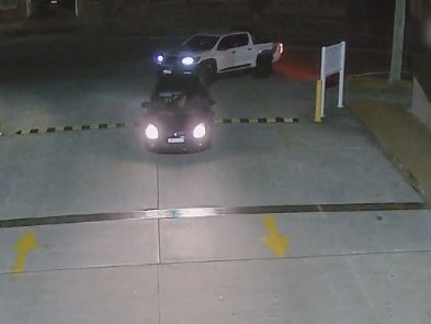 CCTV depicts two cars arriving at the Casula Central carpark to lay in wait for the planned shooting. Picture: NSW Police