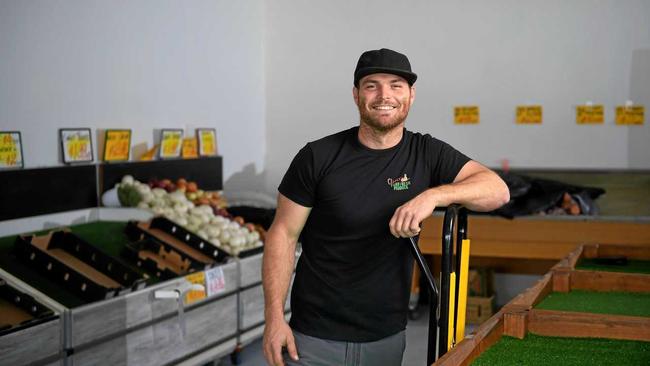 PRODUCING THE GOODS: Clint Borghardt has moved Clint's Farm Fresh Produce into a new shopfront in Ipswich. It is set for its grand opening next weekend. Picture: Rob Williams