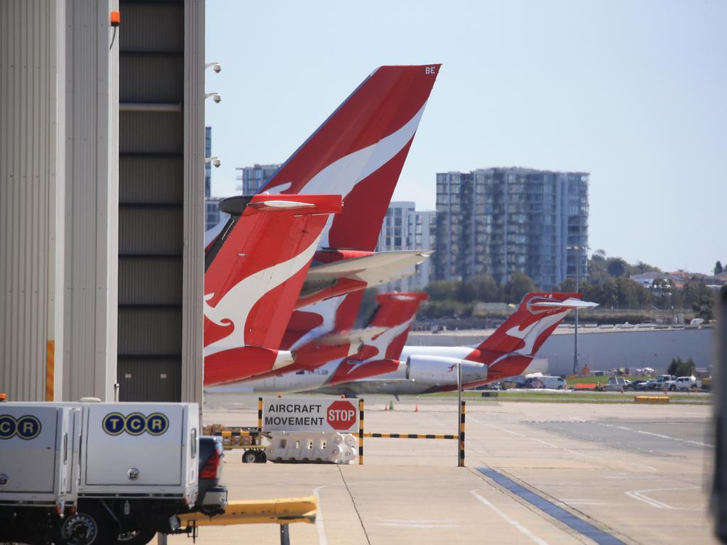 Qantas planes on the tarmac at Sydney Airport. Picture: Christian Gilles/NCA NewsWire