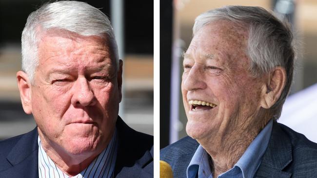 Toowoomba businessmen (from left) John Wagner and Clive Berghofer.