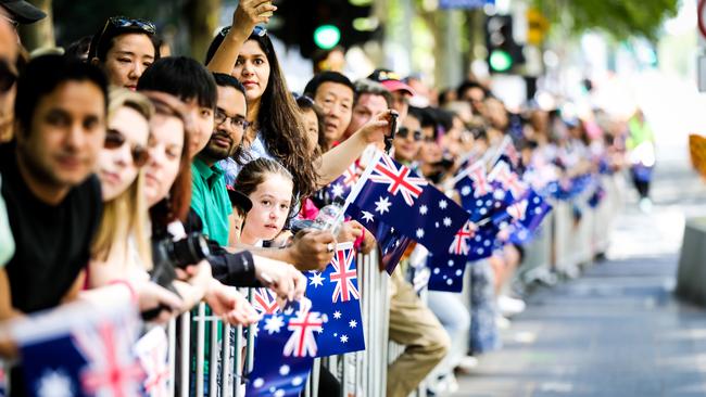 Melbourne’s Australia Day parade has been canned for the second year in a row. Picture: Nicole Cleary