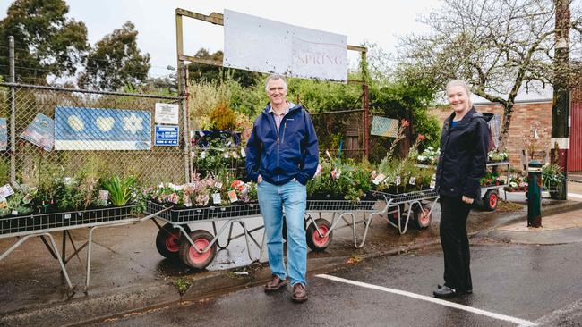 Transformation: Paul Pratt and Dr Sonya Moncrieff at the garden nursery where the clinic is planned to be. Picture: Chloe Smith