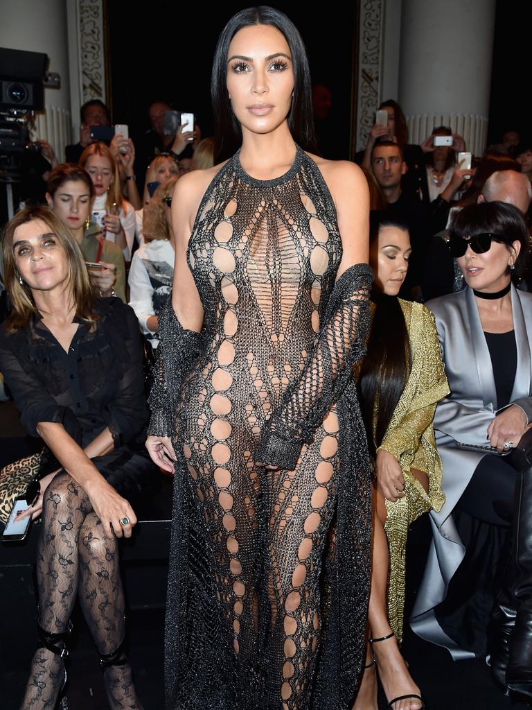 Kim Kardashian attends the Balmain show as part of the Paris Fashion Week Womenswear Spring/Summer 2017 on September 29, 2016. Picture: Getty