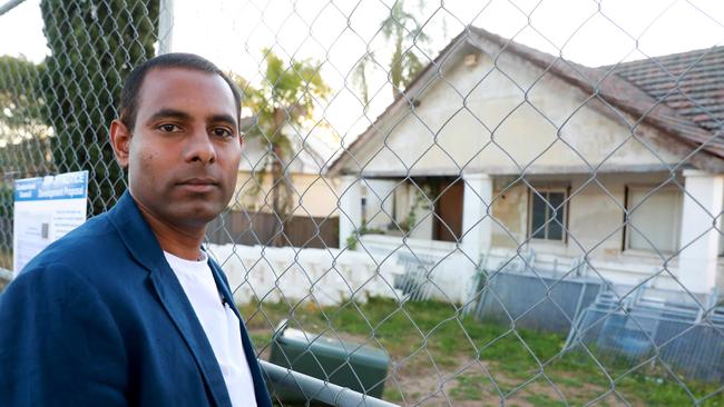 Satya Maddi lives next door to the proposed boarding house and fears for children’s safety. Picture: Angelo Velardo