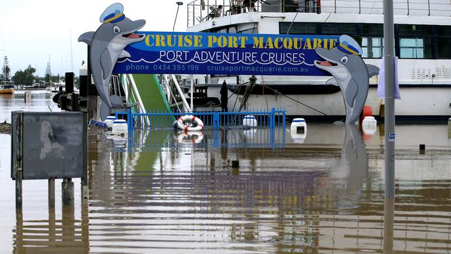 Heavy rainfall has inundated Port Macquarie with floodwaters. Picture: Nathan Edwards