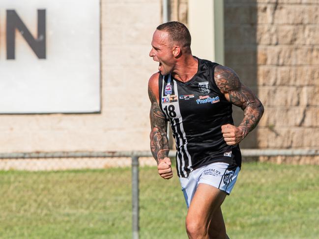 Thomas Antulov in the 2024-25 NTFL men's Round 2 match between Palmerston and Waratah. Picture: Pema Tamang Pakhrin