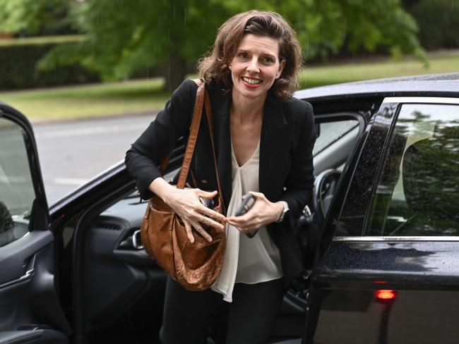 CANBERRA, AUSTRALIA - NewsWire Photos - February 11, 2025: Allegra Spender arrives at The Lodge in Canberra. Picture: Martin Ollman / The Australian