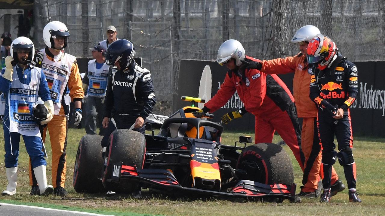 F1 2019: Pierre Gasly, Red Bull Racing, crash, German Grand Max