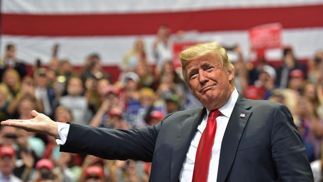 Donald Trump on the campaign trail in Chattanooga, Tennessee on November 4.