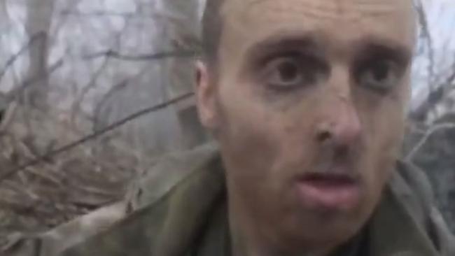 Australian man Oscar Jenkins was captured by Russian forces in Ukraine. Picture: Screengrab