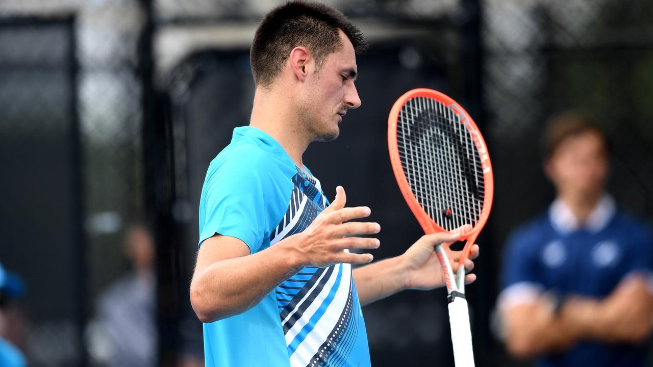 Bernard Tomic is through to the Australian Open main draw. Picture: NCA NewsWire / Dan Peled