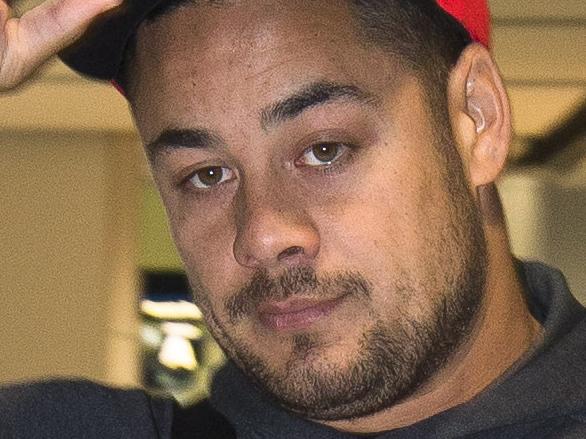 Jarryd Hayne pictured at Sydney airport on Saturday 26th March 2016, heading back to America. Picture: Mitch Cameron