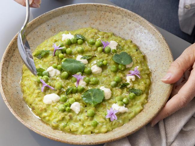 The barley risotto at Carter Lovett in Elsternwick. Picture: Teagan Glenane