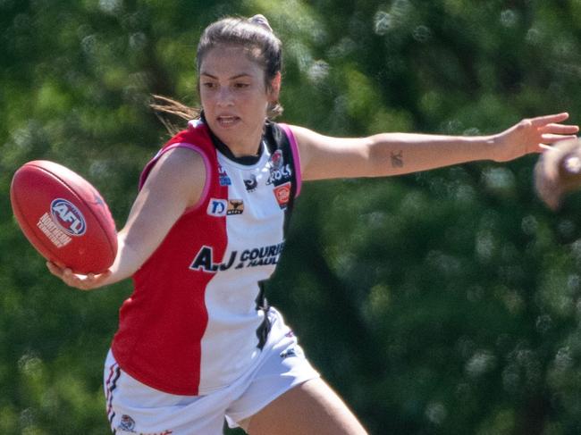 Former Southern Districts captain Lateesha Jeffrey said being a Croc was a huge part of her life. Picture: Aaron Black AFLNT/Media