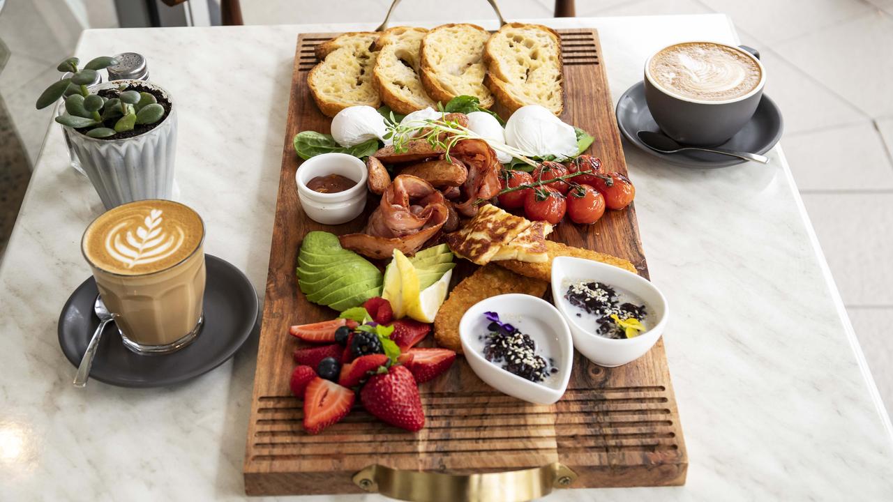 The Grande breakfast platter at Little Glass Room Espresso, Mount Gravatt. Picture: Mark Cranitch.