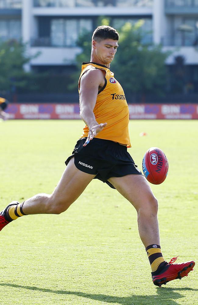 Recruit Jonathon Patton is looking in good shape. Picture: Ian Currie