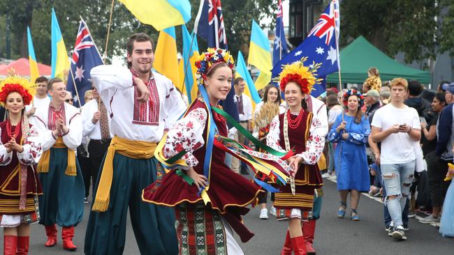 Pako Festa Parade Ukrainian Community Geelong picture: Glenn Ferguson