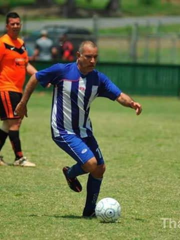 Stratford Dolphins Football Club member Dennis Mills (Millsy) in action on the field. Picture: Facebook