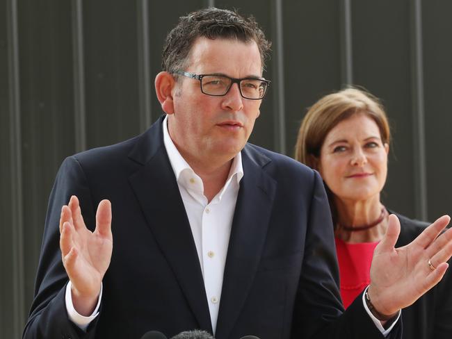 Premier Daniel Andrews used Sutton’s advice as the default political excuse for unpopular restrictions. Picture: David Crosling