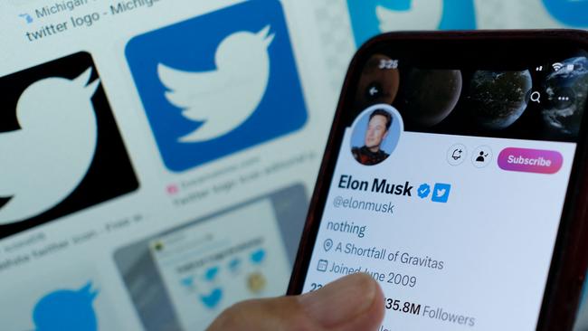 Elon Musk's promised move to strip unpaid-for blue ticks from Twitter users swung into action on April 20. Picture: Chris Delmas/AFP