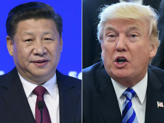 China's President Xi Jinping and US President Donald Trump. Picture: AFP