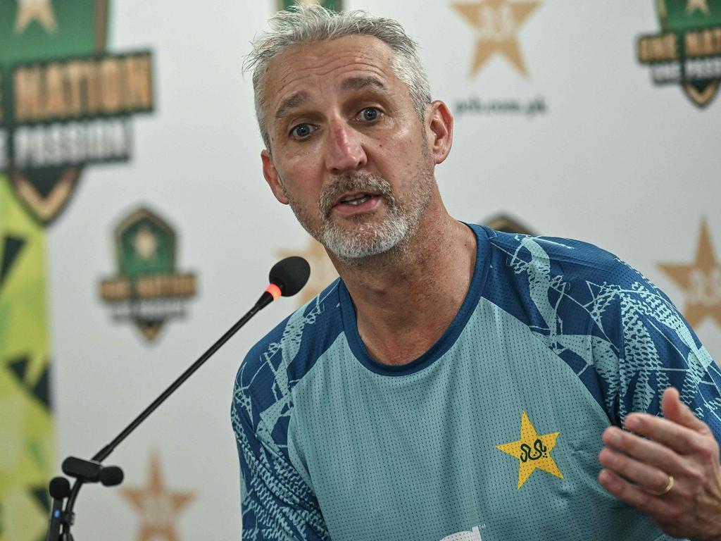 Jason Gillespie’s successful tenure as coach of Pakistan ended acrimoniously in 2024. Picture: Asif HASSAN / AFP