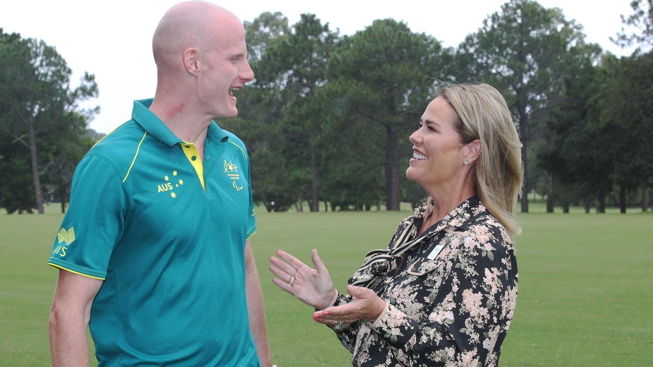 To celebrate 200 days to go until the Paralympics, Rowan Crothers held a media conference with Paralympic Australian board member Rebecca Frizelle at Royal Pines. Picture: Glenn Hampson.