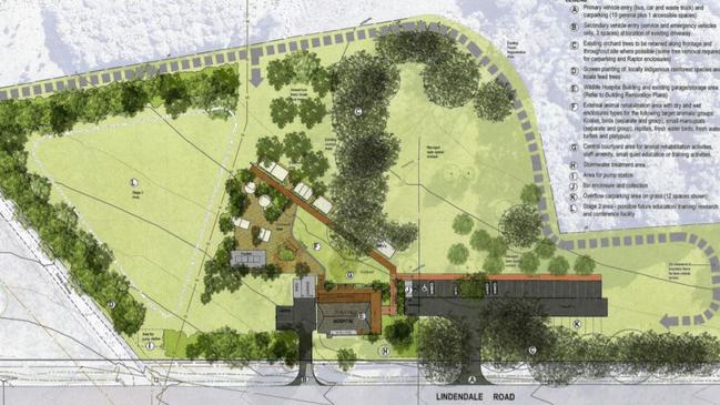 Plans for the proposed Northern Rivers Wildlife Hospital in Lindendale Road in Wollongbar.