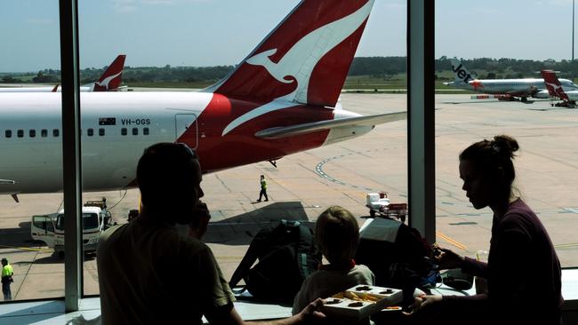 Qantas is ditching the expiry date on over $500m in Covid-related travel credits, giving travellers the chance to use them on flights or get a refund. Picture: Torsten Blackwood/AFP