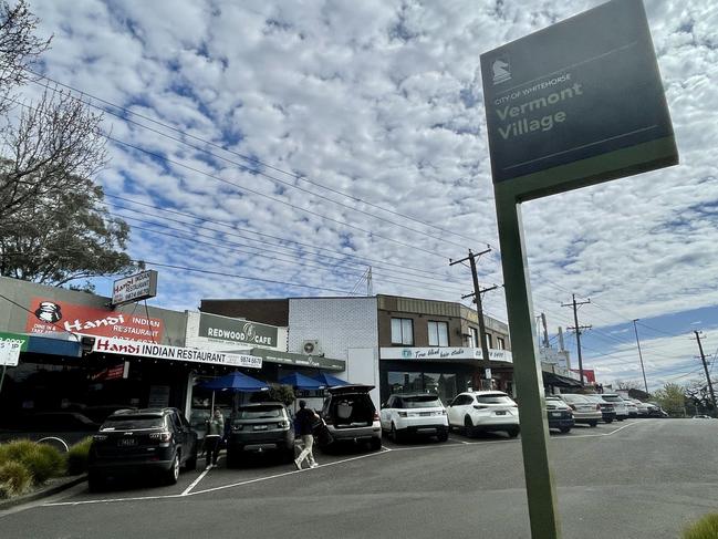 Whitehorse Council has introduced parking sensors at the Vermont Village shops, which includes some spaces with only a half an hour time limit. Picture: Kiel Egging.