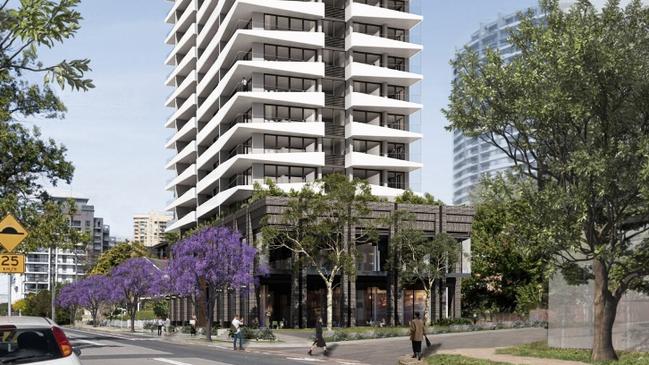 A concept image of the development which is planned in a residential area of Chatswood.