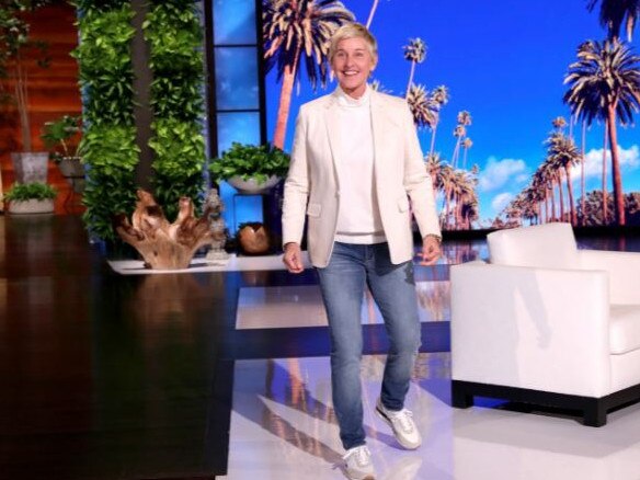 Ellen DeGeneres was back on her show’s set after months filming from home. Picture: YouTube