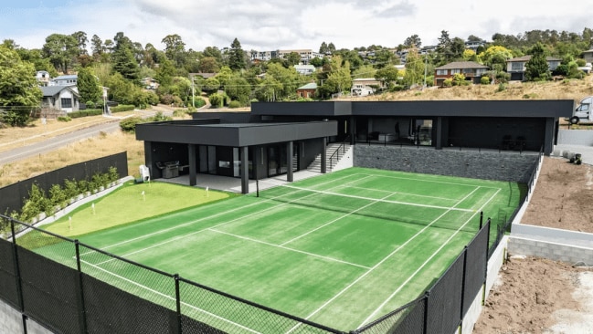 The year-old home boasts eight key features, including a tennis court. Picture: Zanetto Builders/Supplied