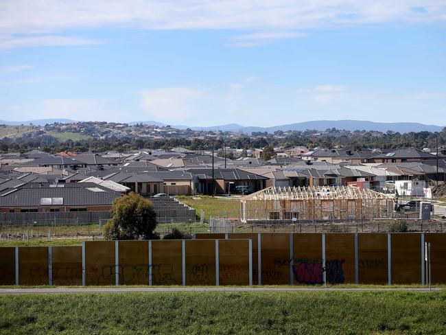 Farming in close proximity to Melbourne's UGB causes uncertainty for many Peri-Urban farmers. Generic file pic urban sprawl, housing development,Picture: ANDY ROGERS