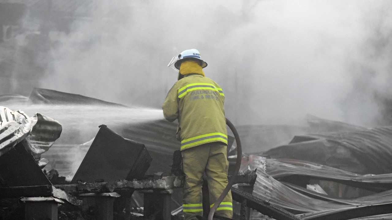 FIRE: A fire destroyed part of One Mile State Primary School overnight on Wednesday. Picture: Tom Daunt