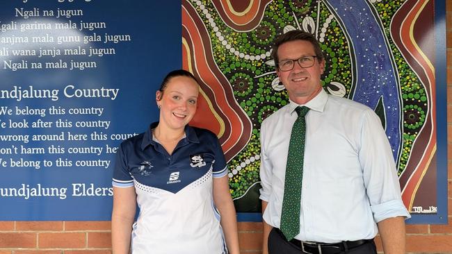 Grafton High School student Jorja Willis and principal Scott Dinham say apprenticeship and traineeship opportunities are transforming the school.