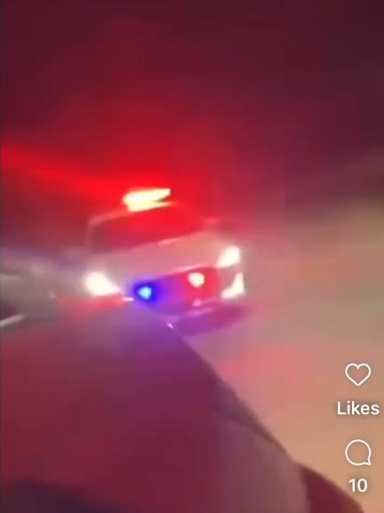 Kids in a stolen car get pursued by cops posted to the everywherecrmes Insta page. Picture: Supplied