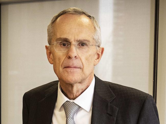 26/7/19: Head of the ACCC Rod Simms in his Sydney office. The ACCC released its report into Google and Facebook today in Sydney. John Feder/The Australian.