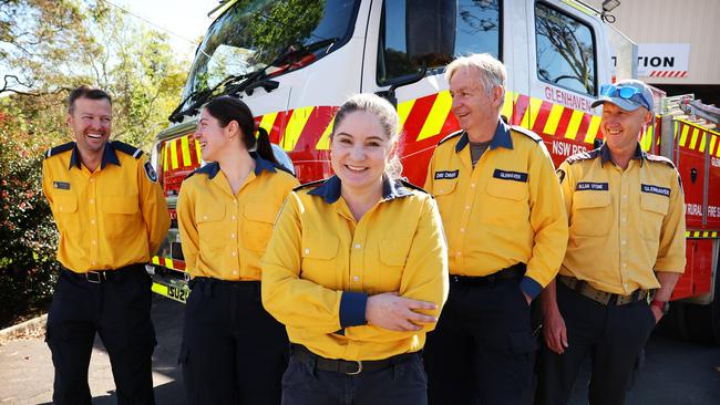 Glenhaven RFS team Mitchell Blue, Maree Portelli, Jessica Brazier, Chris Chivers and Allan Stone. Picture: Tim Hunter