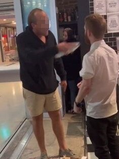 The man was seen yelling at a member of staff. Picture: TikTok / Bec Hardgrave