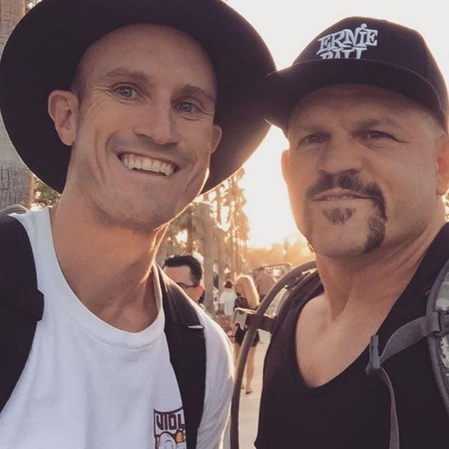 Coachella 2016 on social media... Ryan Fitzgerald and Chuck Liddell. Picture: Instagram