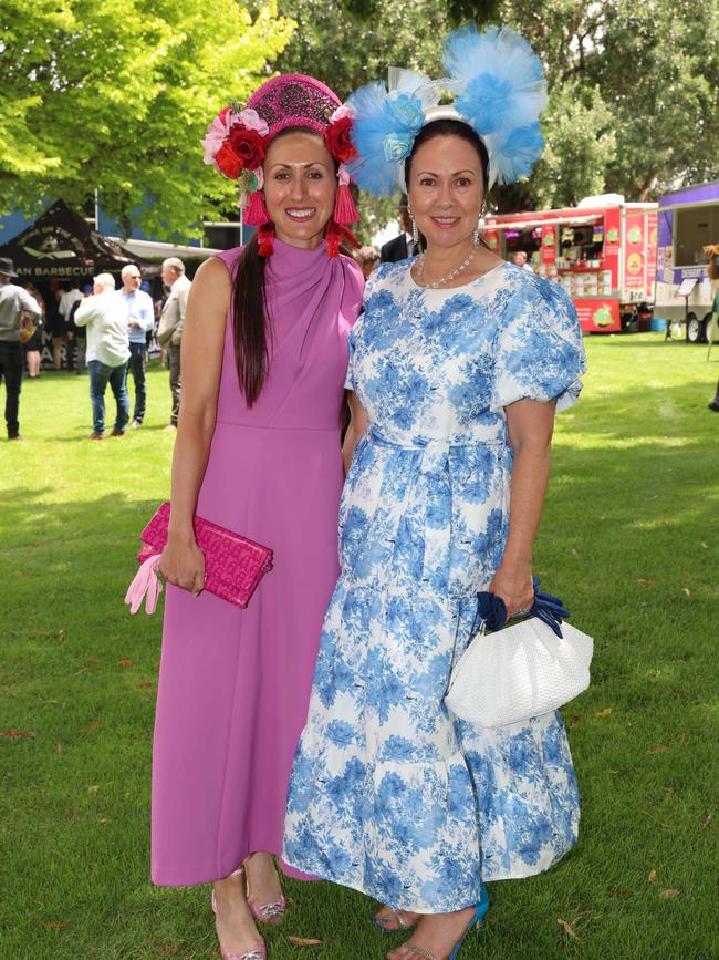 Mikayla Trotter and Robyn Durnford attend the Ballarat Cup. Picture: Brendan Beckett