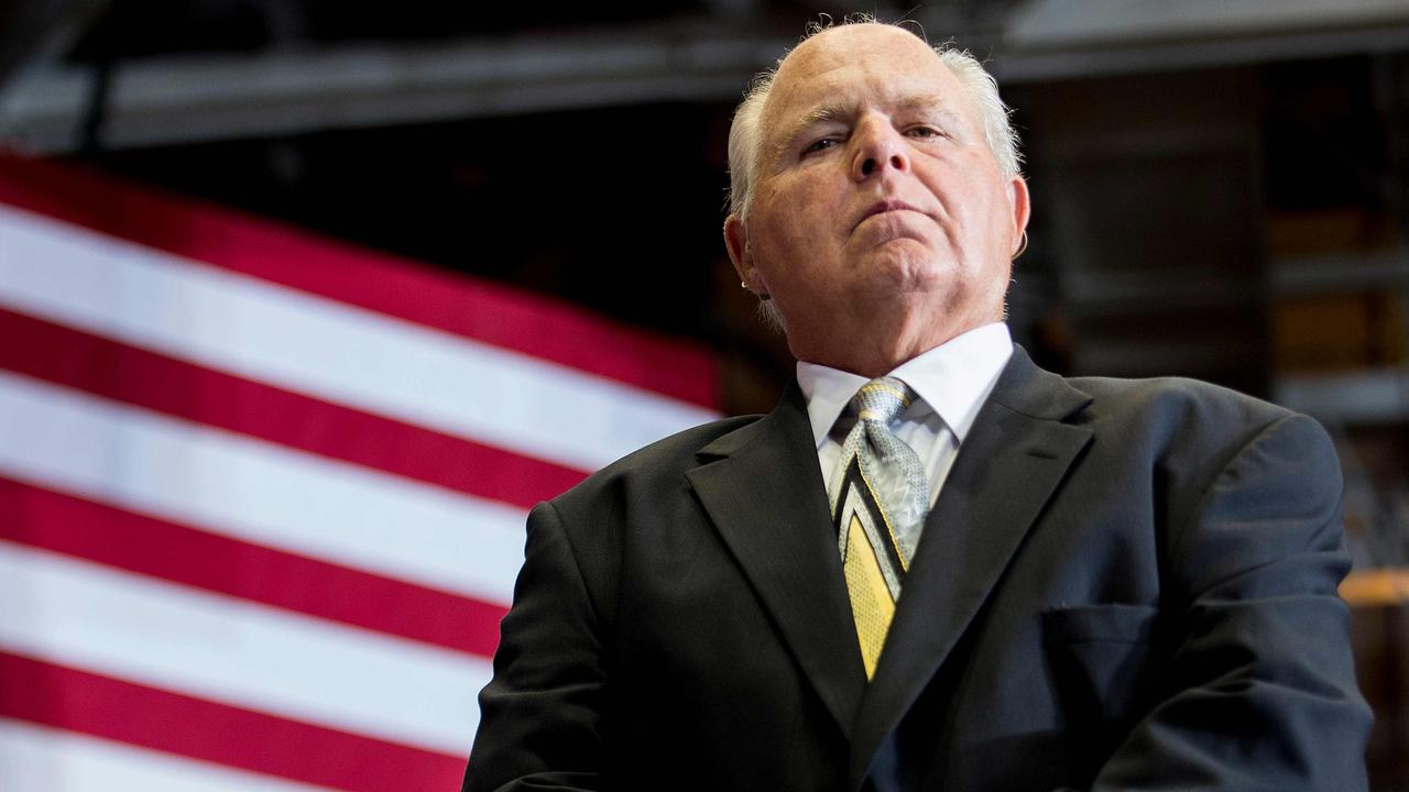 Mr Limbaugh hoped to be back on radio by Thursday. Picture: Jim Watson/AFP