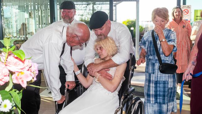 Tracy Tozer with her new husband Daniel O'Halloran on their wedding day. Picture: Kirsty McVey Photography