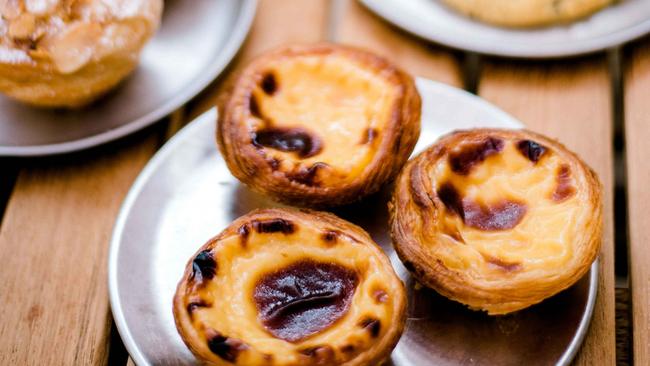 Authentic Portuguese custard tarts inspired the name of Custard Canteen at Tallebudgera, Gold Coast.