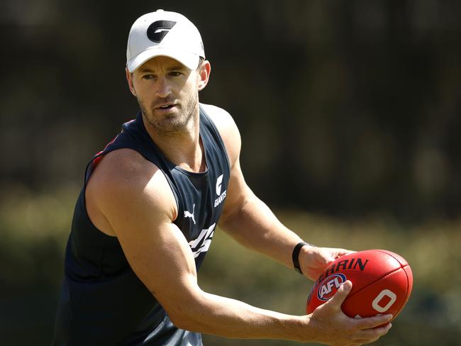 Callan Ward is ready to fire ahead of his 17th season in the AFL. Picture: Phil Hillyard