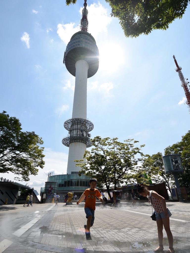 The Namsan Tower in Seoul is a tourist destination because of its love locks. Picture: Simon Tsang