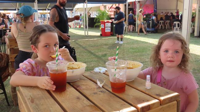 Billie and Leena Clark at the 2023 Darwin International Laksa Festival finale. Picture: Annabel Bowles