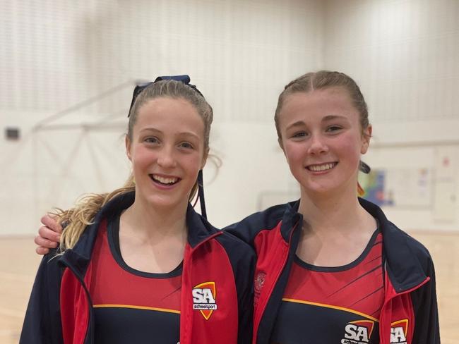 Ruby Arcadiou and Chloe McArdle will co-captain the South Australian u/12 school team at Nationals. Photo: supplied