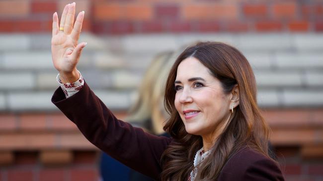 Mary wore her hair down in loose waves. Picture: Getty Images